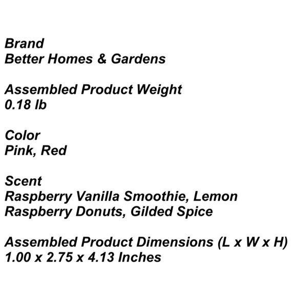 Better Home & Gardens - 3 Pack Scented Wax Cube - Raspberry /Gilded Spice/Lemon - Picture 11 of 15